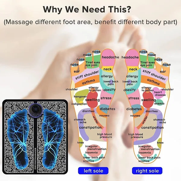 Foot Massage Pain Reliever, Wireless Electric EMS Massage Machine
