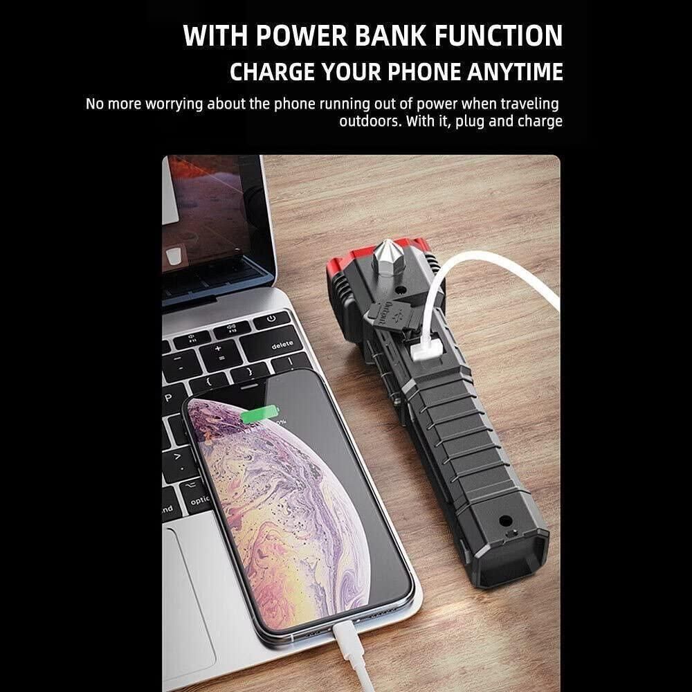Portable Rechargeable Torch LED Flashlight cum Powerbank