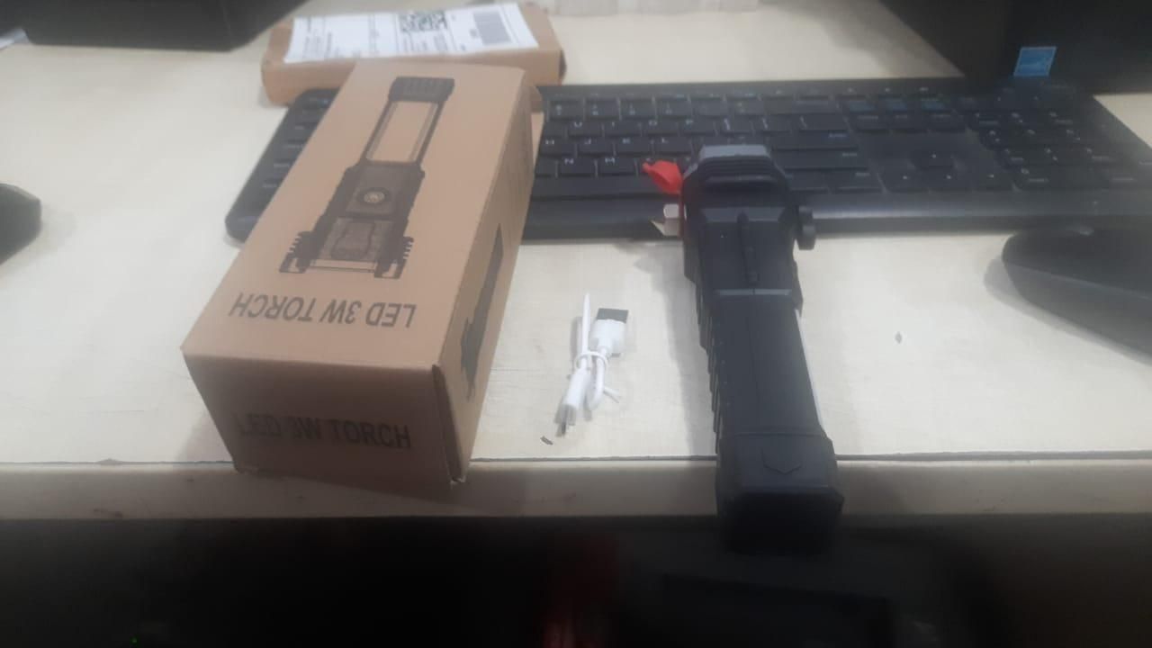 Portable Rechargeable Torch LED Flashlight cum Powerbank