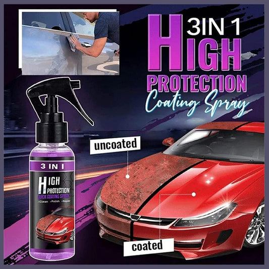3 in 1 High Protection Quick Car Ceramic Coating Spray - Car Wax Polish Spray